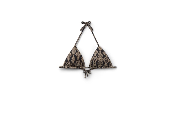 Parte De Cima De Biquíni Cortininha Golden Ethnic - Preto