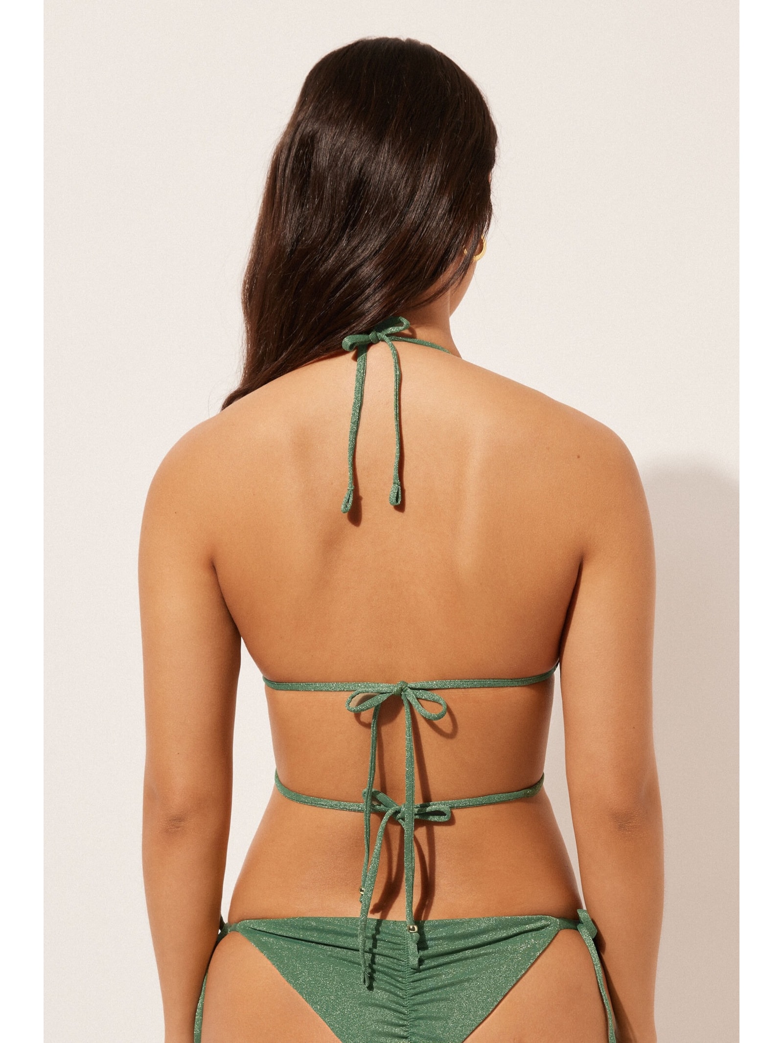 Parte De Cima De Biquíni Cortininha Golden Gleam Verde Calzedonia