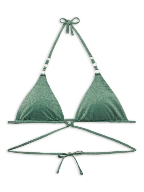 Parte De Cima De Biquíni Cortininha Golden Gleam – Verde
