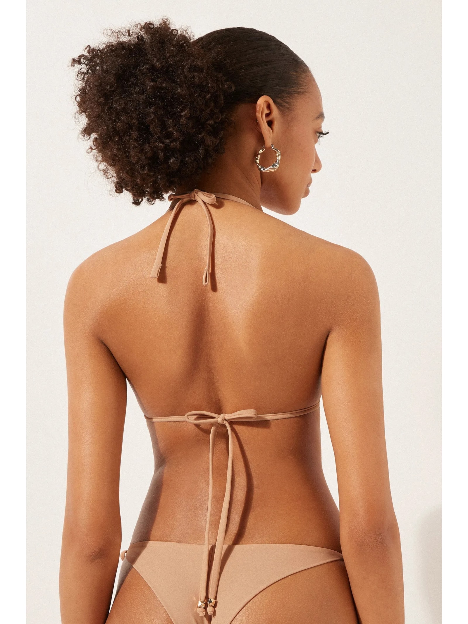 Parte De Cima De Biquíni Cortininha Golden Glitter Rosa Calzedonia