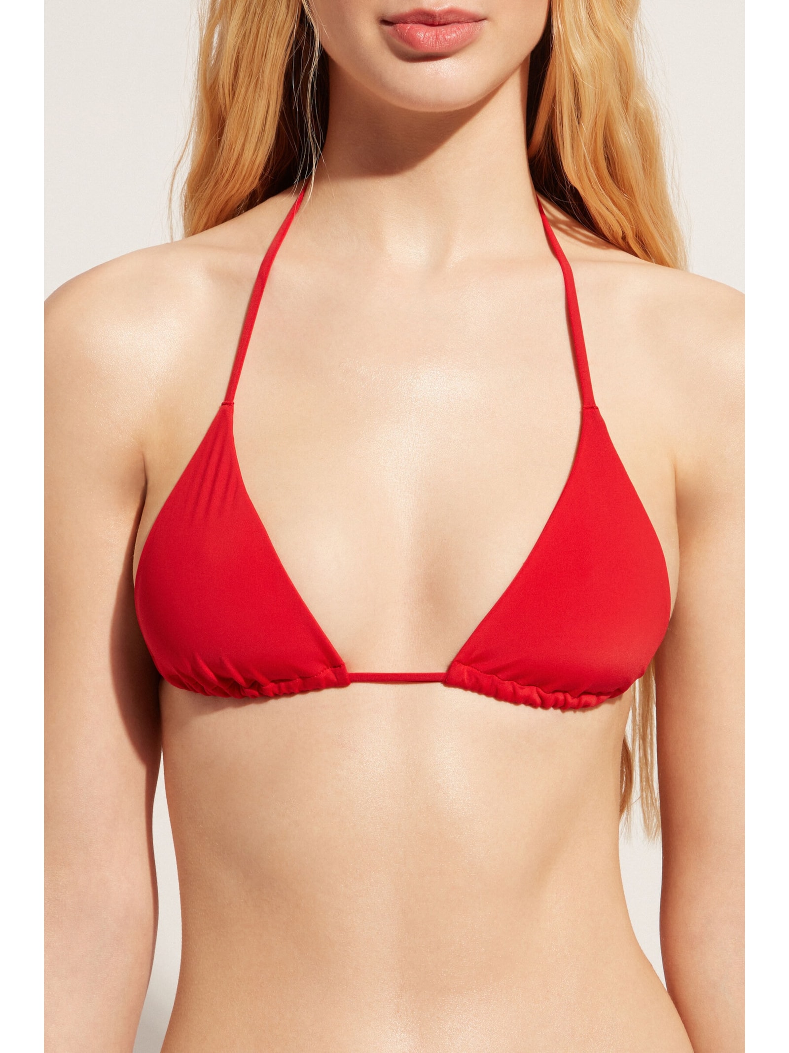 Parte De Cima De Biquíni Cortininha Indonésia Vermelho Calzedonia