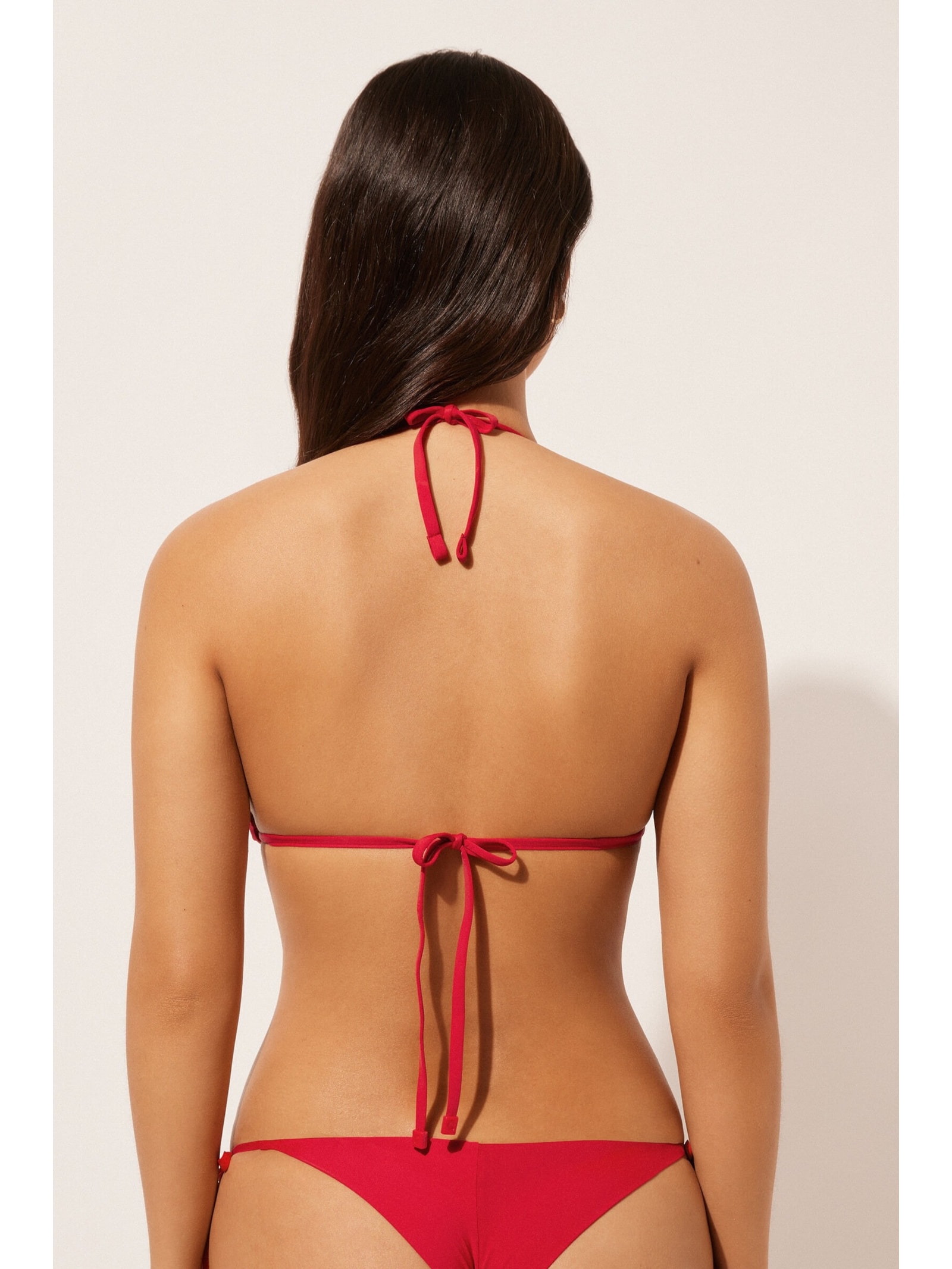 Parte De Cima De Biquíni Cortininha Indonésia Vermelho Calzedonia