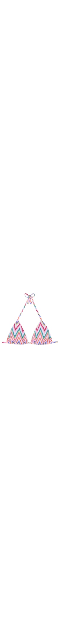 Parte De Cima De Biquíni Cortininha Multicolor Chevron - Rosa