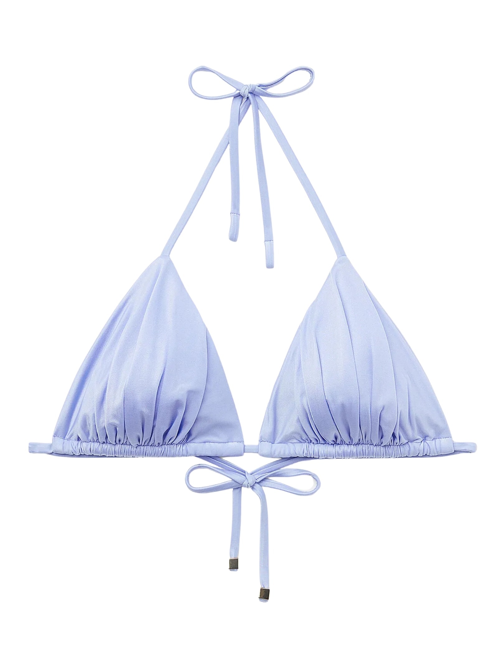 Parte De Cima De Biquíni Cortininha Shiny Satin Azul Calzedonia