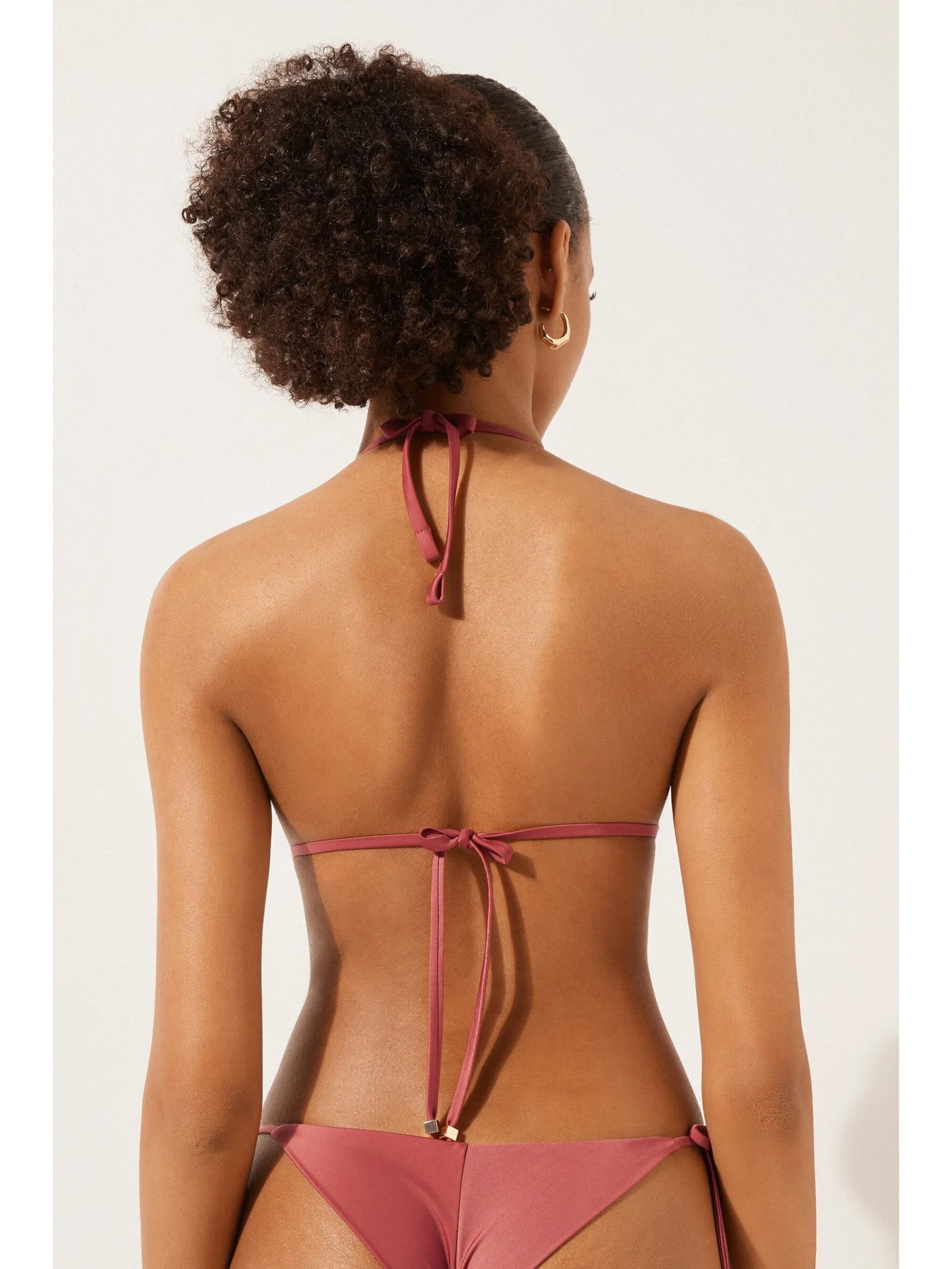 Parte De Cima De Biquíni Cortininha Shiny Satin Laranja Calzedonia