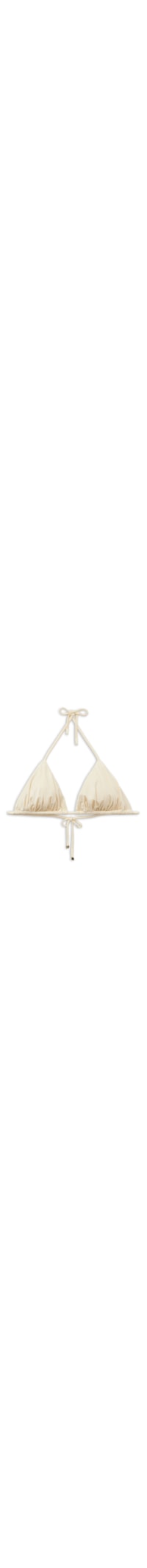 Parte De Cima De Biquíni Cortininha Shiny Satin - Off-White