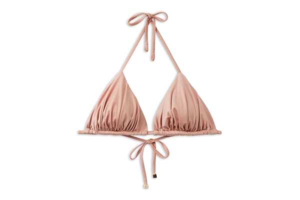 Parte De Cima De Biquíni Cortininha Shiny Satin - Rosa