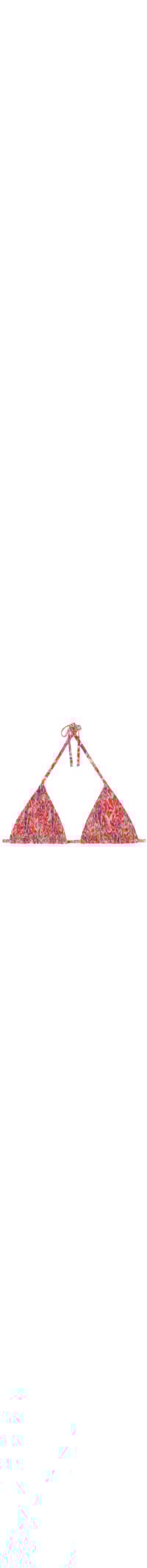 Parte De Cima De Biquíni Cortininha Vibrant Paisley - Vermelho