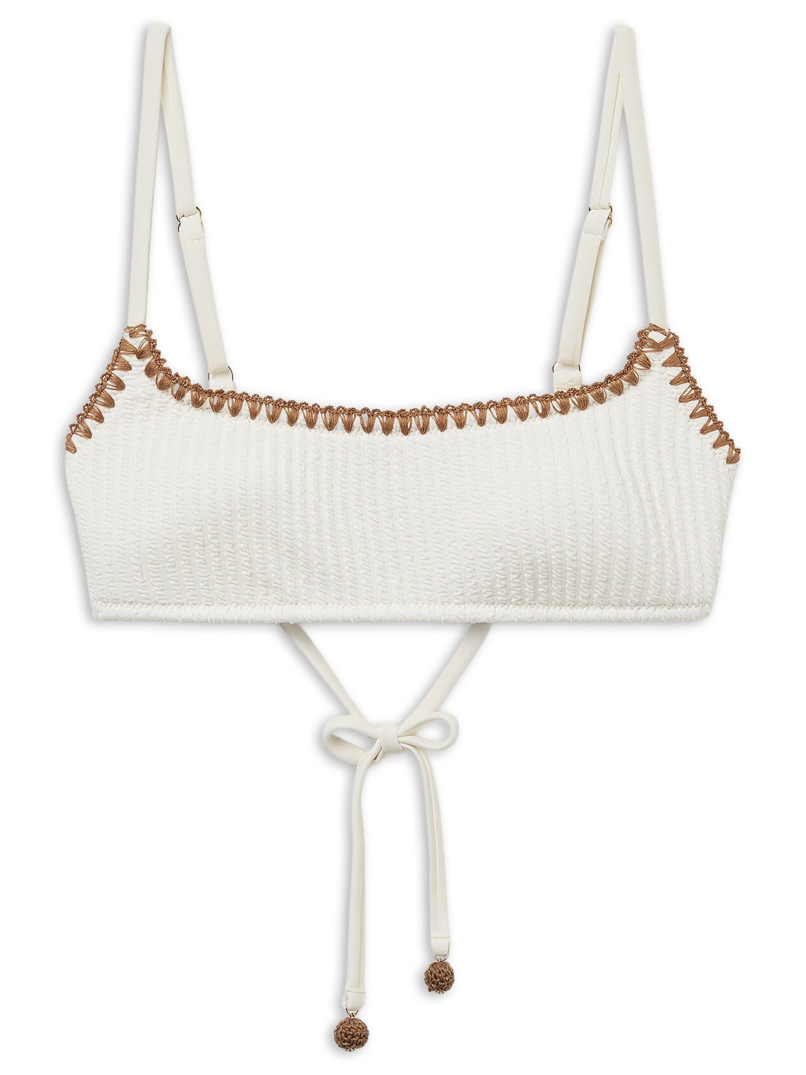 Parte De Cima De Biquíni Estilo Top Bicolor Off-White Calzedonia