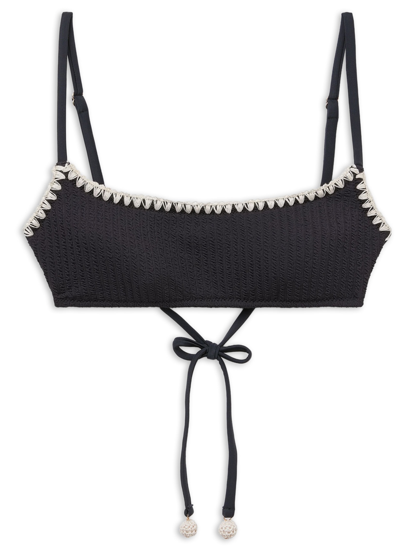 Parte De Cima De Biquíni Estilo Top Bicolor Preto Calzedonia