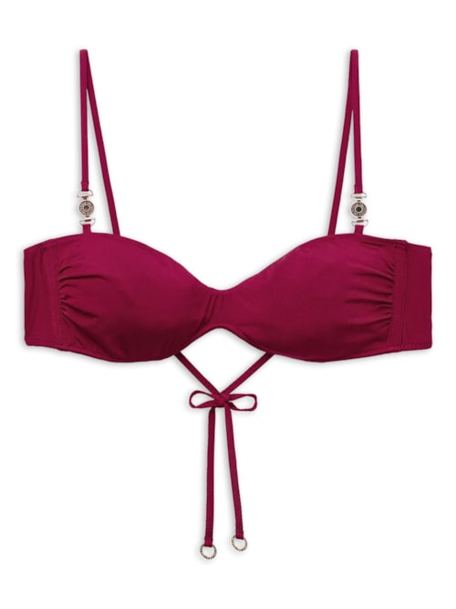 Parte De Cima De Biquíni Faixa Minimal Fit – Bordô