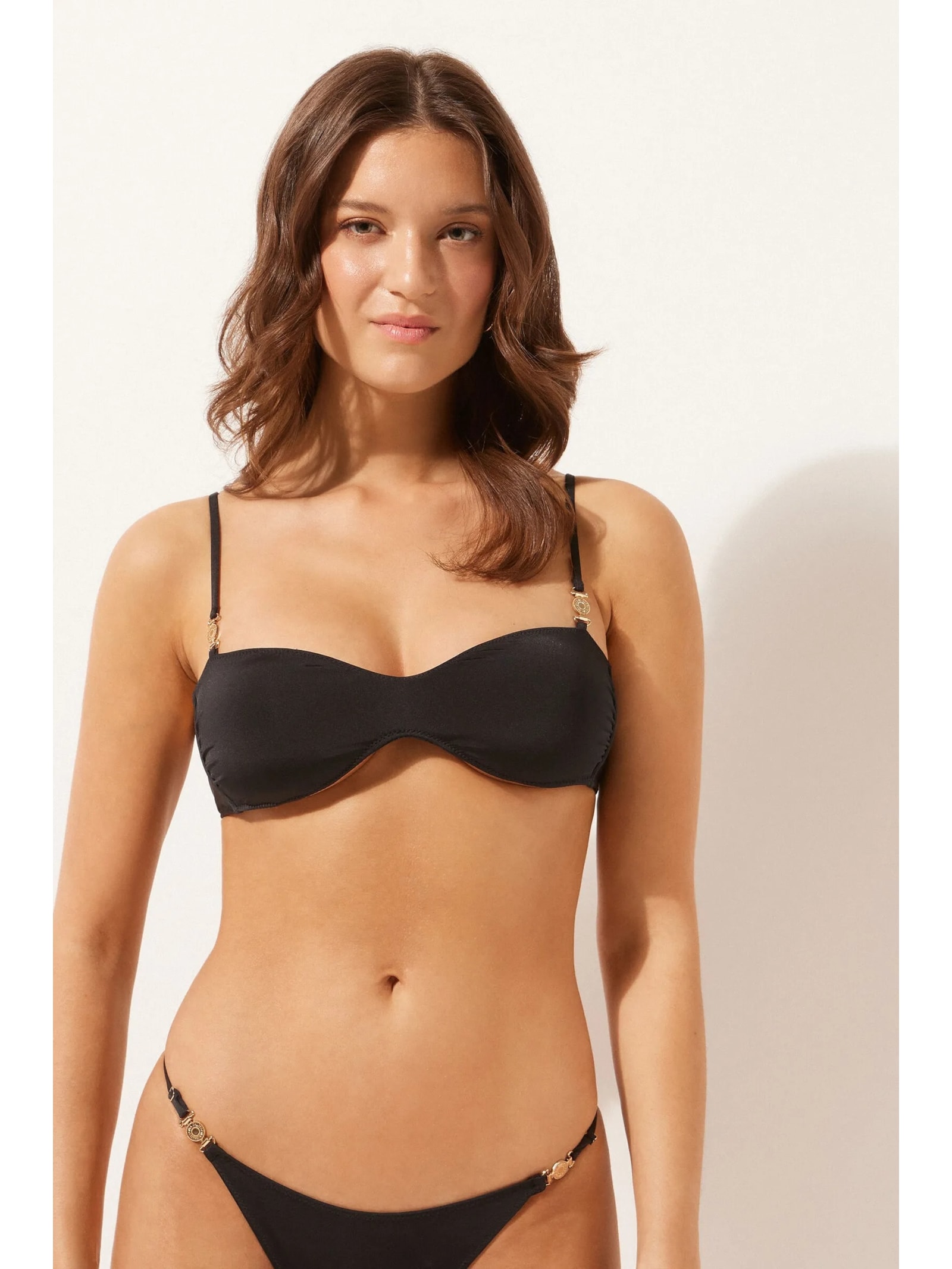 Parte De Cima De Biquíni Faixa Minimal Fit Preto Calzedonia