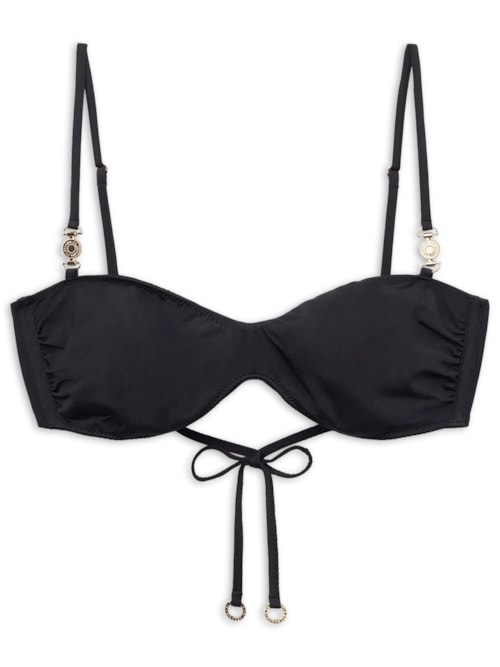 Parte De Cima De Biquíni Faixa Minimal Fit – Preto