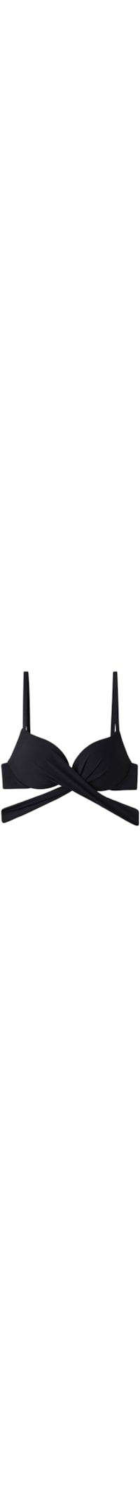 Parte De Cima De Biquíni Push-Up Almofadado Graduado Soft Indonesia - Preto