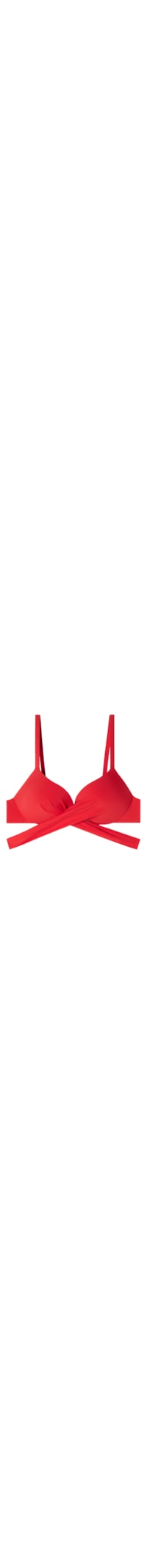 Parte De Cima De Biquíni Push-Up Almofadado Graduado Soft Indonésia - Vermelho