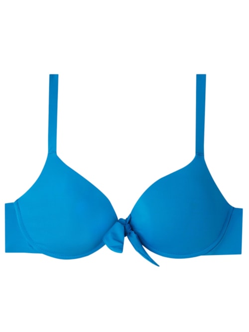 Parte De Cima De Biquíni Push-Up Almofadado Soft Indonésia – Azul