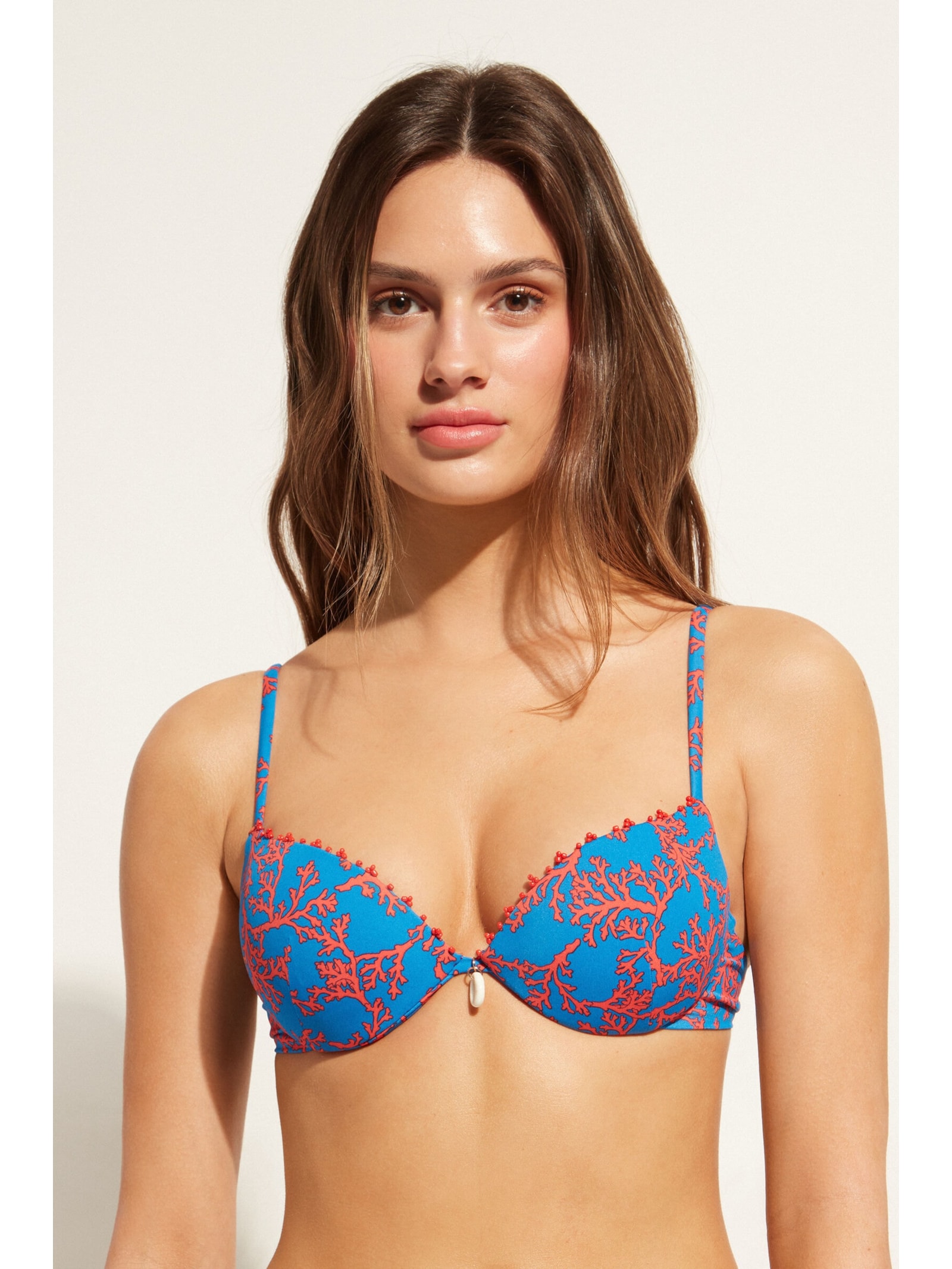 Parte De Cima De Biquíni Push-Up Bali Azul Calzedonia
