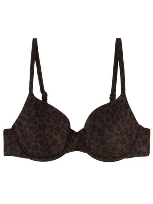 Parte De Cima De Biquíni Push-Up Caimanera – Marrom