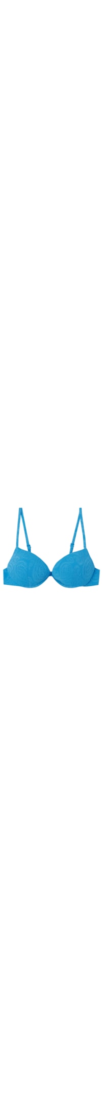 Parte De Cima De Biquíni Push-Up Cashmere Twist - Azul