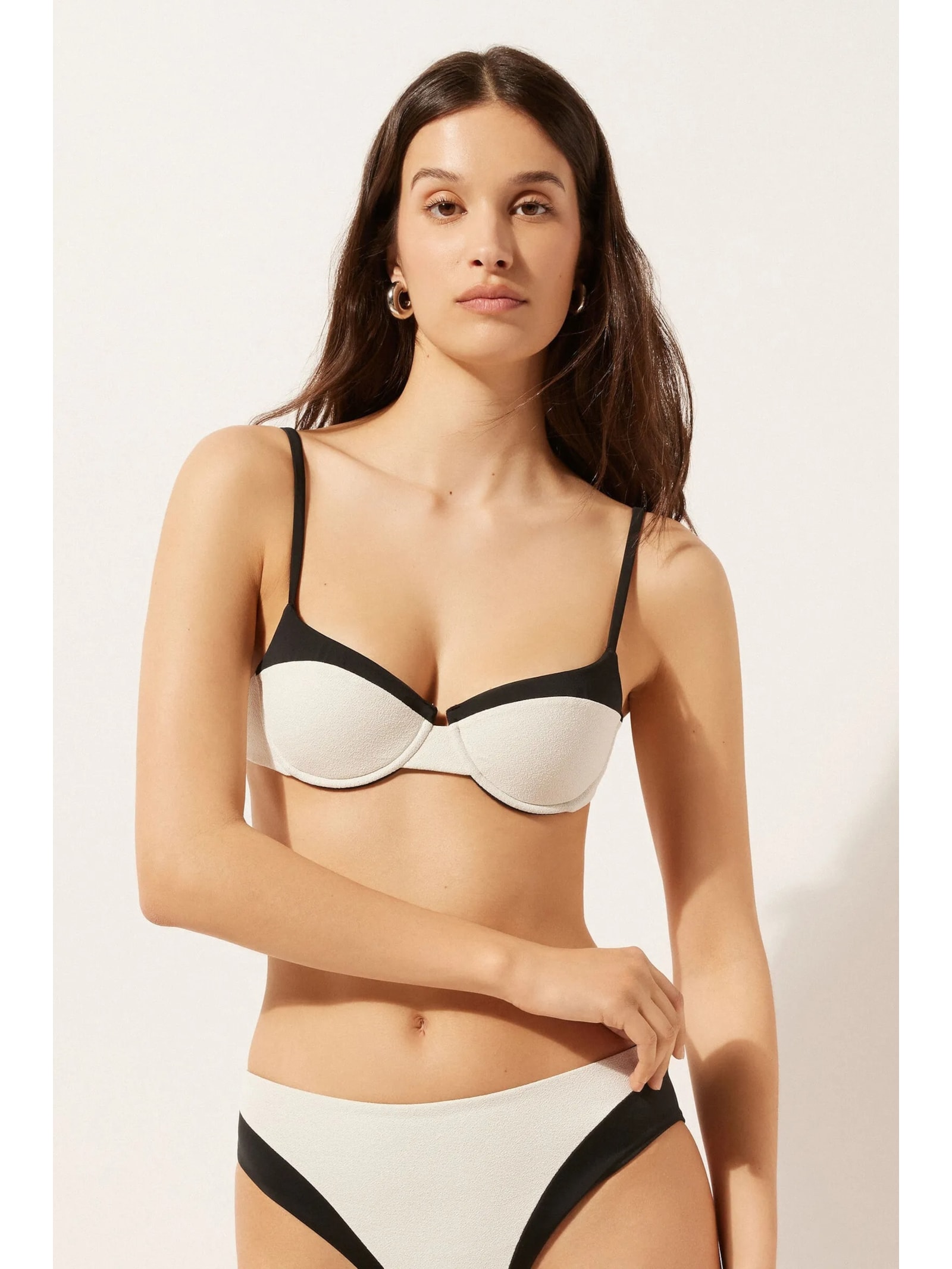 Parte De Cima De Biquíni Push-Up Double Bikini Branco Calzedonia