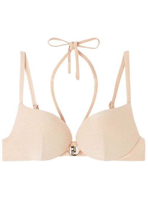 Parte De Cima De Biquíni Push-Up Golden Gleam – Off-White