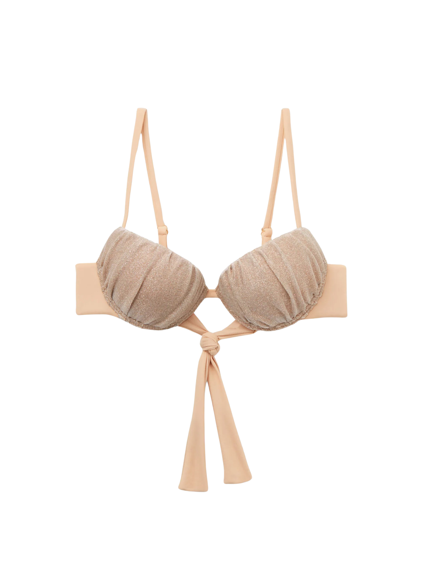 Parte De Cima De Biquíni Push-Up Golden Glitter Rosa Calzedonia