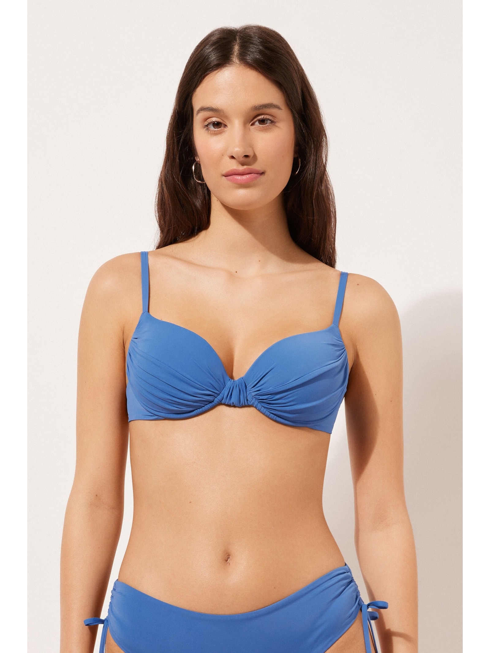 Parte De Cima De Biquíni Push-Up Indonésia Azul Calzedonia