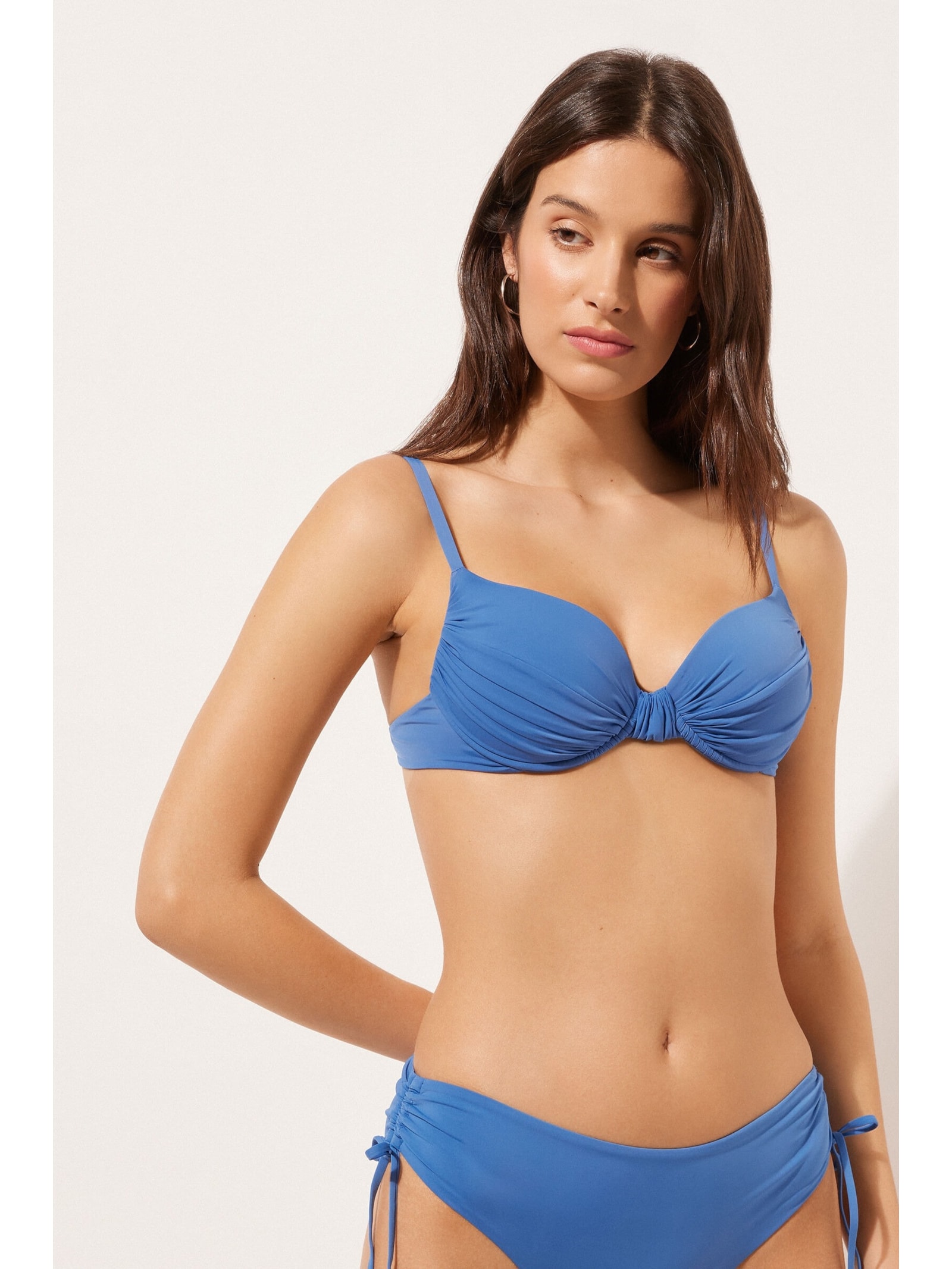 Parte De Cima De Biquíni Push-Up Indonésia Azul Calzedonia