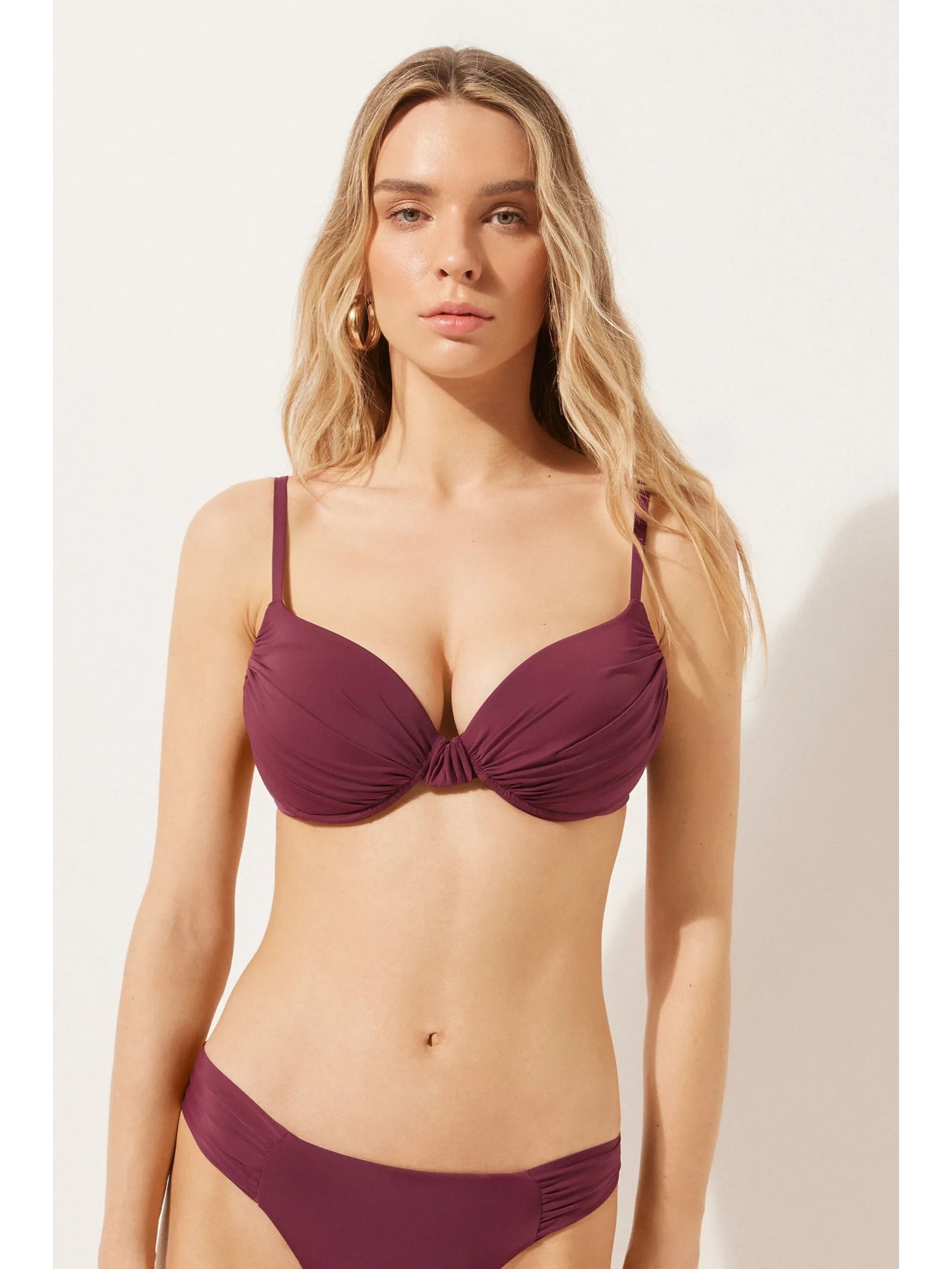 Parte De Cima De Biquíni Push-Up Indonésia Bordô Calzedonia
