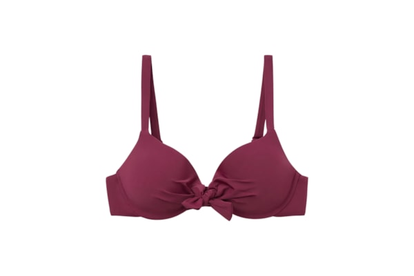 Parte De Cima De Biquíni Push-Up Indonésia - Bordô