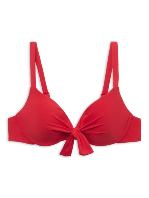 Parte De Cima De Biquíni Push-Up Indonésia – Vermelho