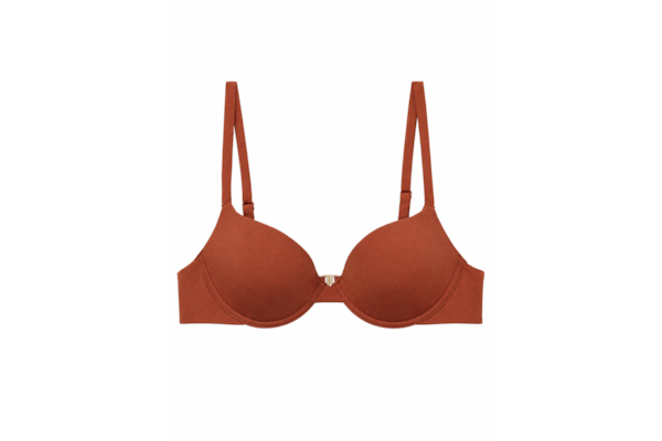 Parte De Cima De Biquíni Push-Up Premium Fit - Marrom