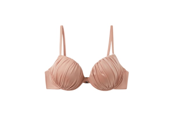 Parte De Cima De Biquíni Push-Up Shiny Satin - Rosa