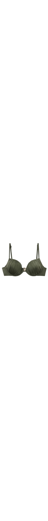 Parte De Cima De Biquíni Push-Up Shiny Satin - Verde