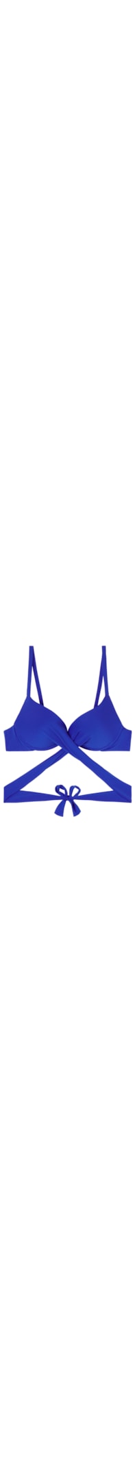 Parte De Cima De Biquíni Push-Up Soft Indonésia - Azul