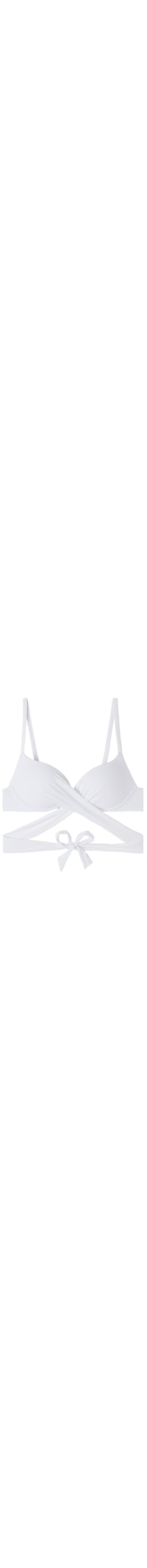 Parte De Cima De Biquíni Push-Up Soft Indonésia - Branco