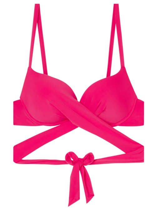 Parte De Cima De Biquíni Push-Up Soft Indonésia – Rosa
