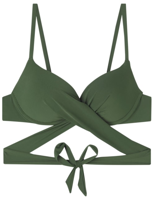 Parte De Cima De Biquíni Push-Up Soft Indonésia – Verde