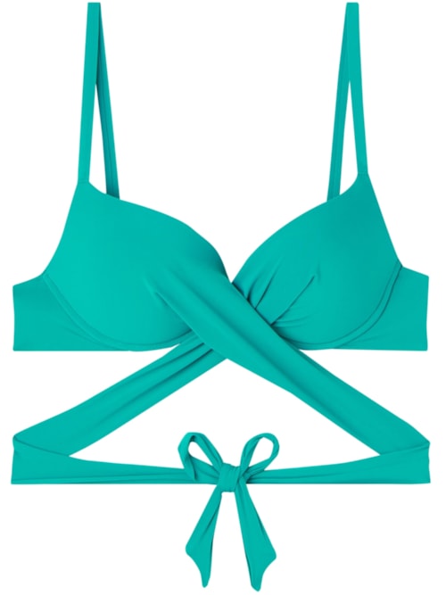 Parte De Cima De Biquíni Push-Up Soft Indonésia – Verde