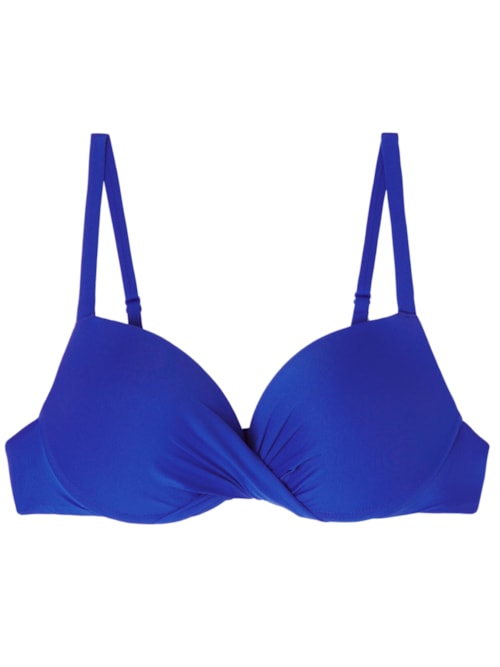 Parte De Cima De Biquíni Super Push-Up Indonésia – Azul