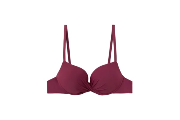 Parte De Cima De Biquíni Super Push-Up Indonésia - Bordô