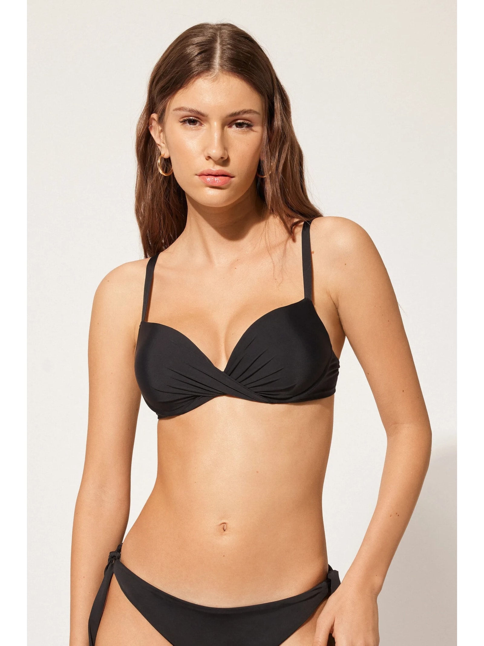 Parte De Cima De Biquíni Super Push-Up Indonésia Preto Calzedonia