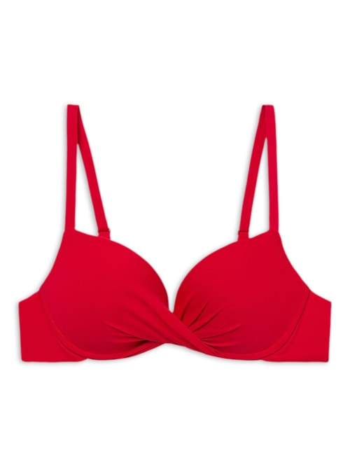 Parte De Cima De Biquíni Super Push-Up Indonésia – Vermelho
