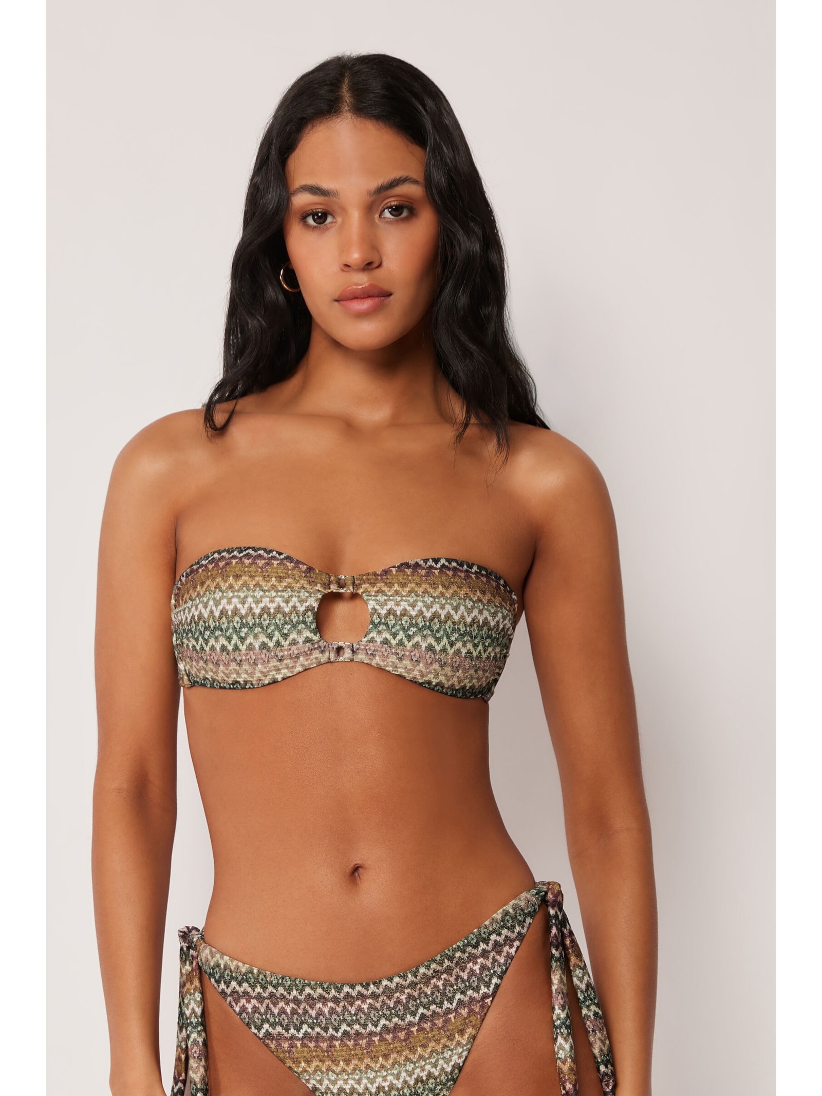 Parte De Cima De Biquíni Tomara Que Caia Elegant Ethnic Verde Calzedonia