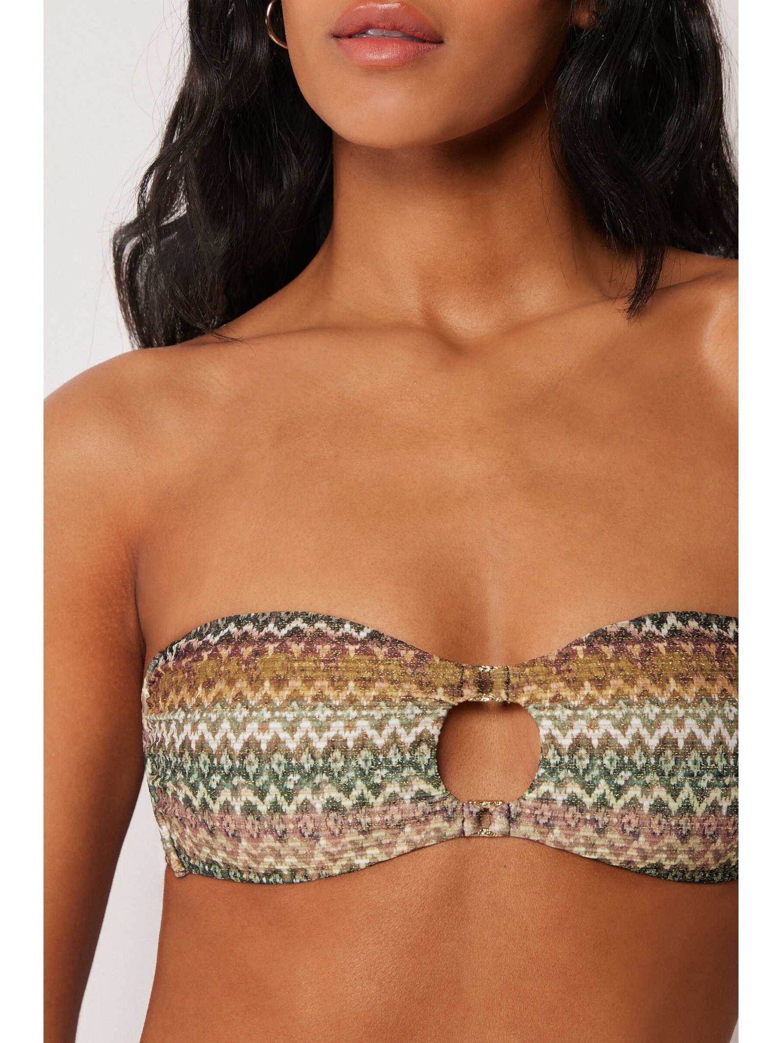 Parte De Cima De Biquíni Tomara Que Caia Elegant Ethnic Verde Calzedonia