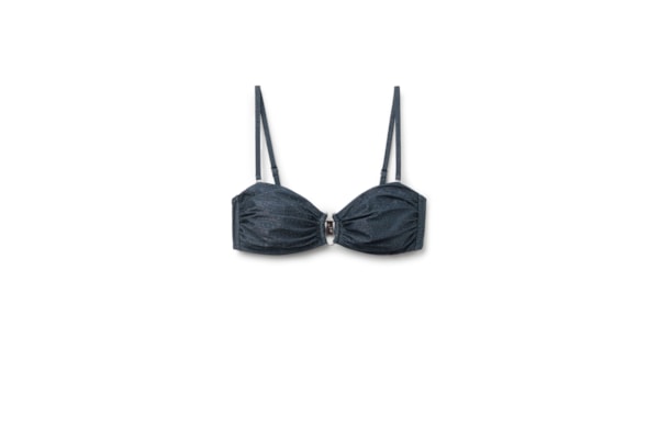 Parte De Cima De Biquíni Tomara Que Caia Glowing Python - Azul