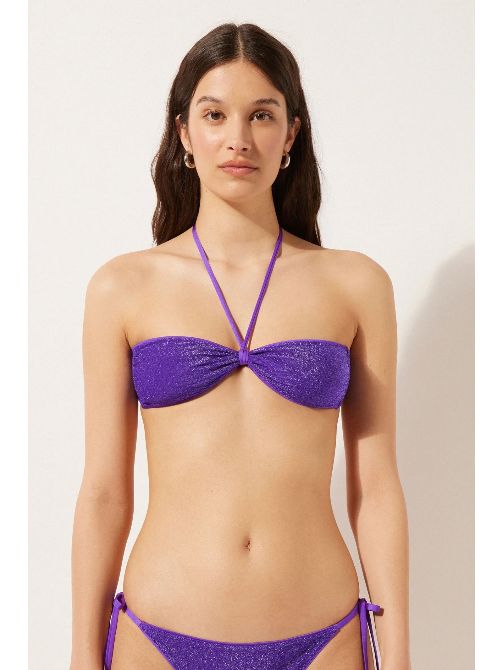 Parte De Cima De Biquíni Tomara Que Caia Metallic Glow Roxo Calzedonia