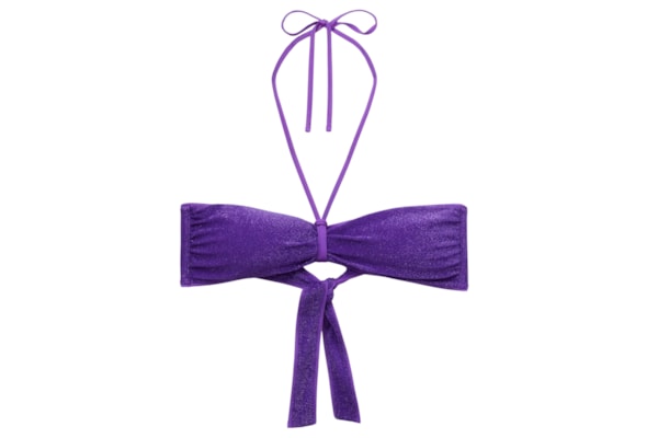 Parte De Cima De Biquíni Tomara Que Caia Metallic Glow - Roxo