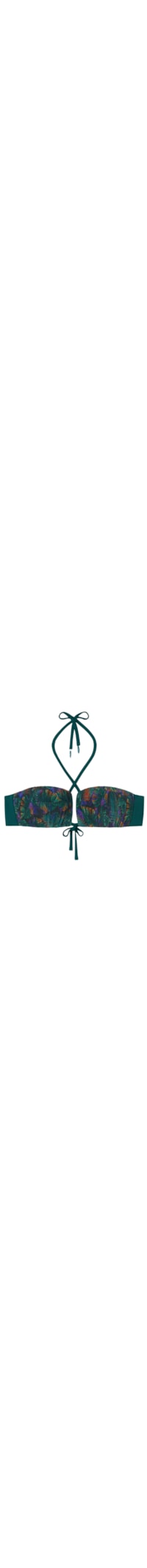 Parte De Cima De Biquíni Tomara Que Caia Night Foliage - Verde