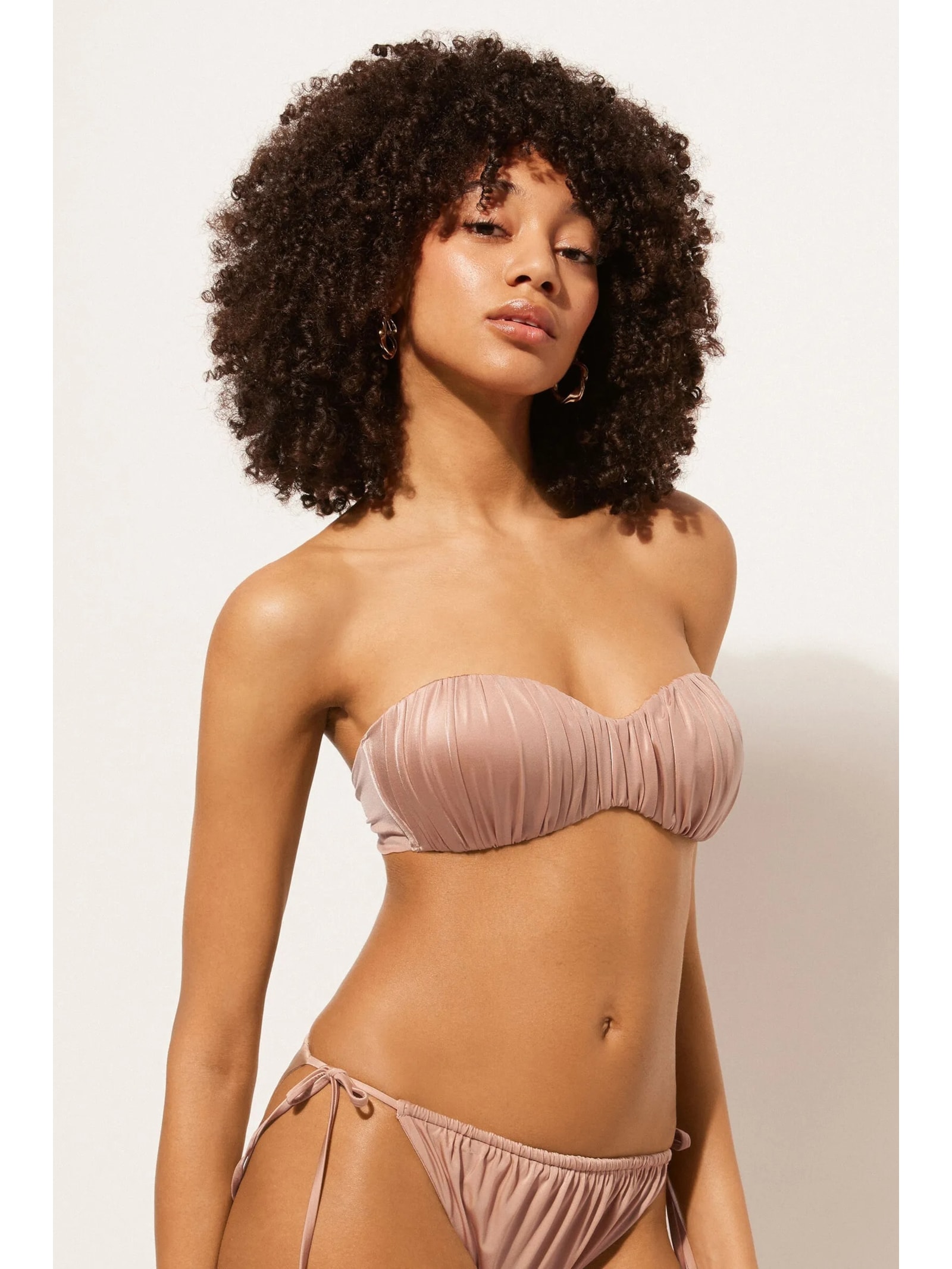 Parte De Cima De Biquíni Tomara Que Caia Shiny Satin Rosa Calzedonia